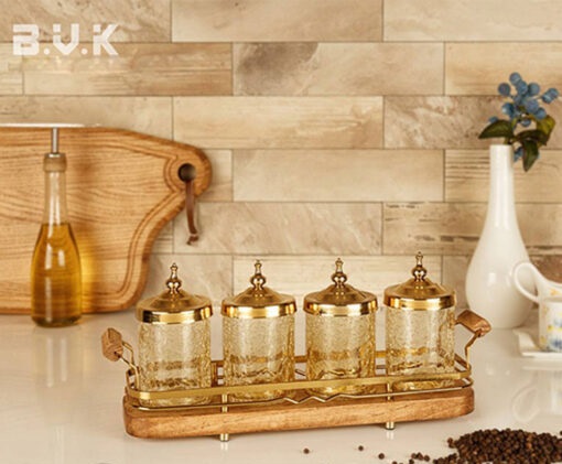 ست جای ادویه 4 پارچه بی وی کی کد 402602